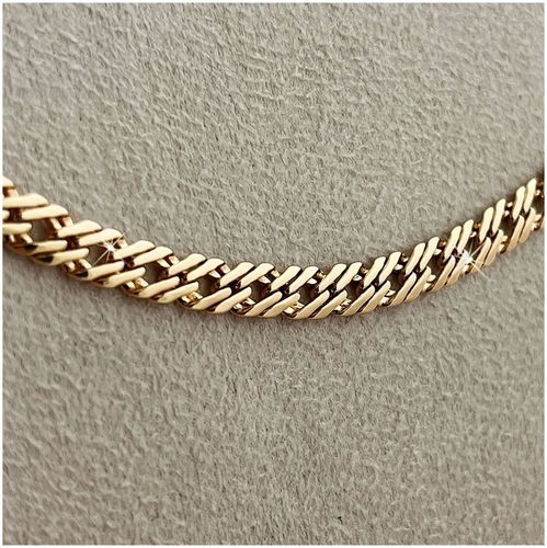 ZŁOTY ŁAŃCUSZEK MĘSKI ROMBO + KRZYŻYK 18K 50 CM PREZENT DLA NIEGO + GRATISY na Arena.pl