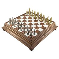 Ekskluzywny zestaw szachów Romani vs Barbari 47x47 cm Italfama