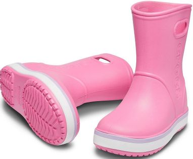 Kalosze Crocs Crocband Rain Boot Kids różowe 205827 6QM 23-24