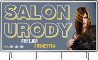 BANER REKLAMOWY 130x80cm SALON URODY duży wybór wzorów projekt w cenie