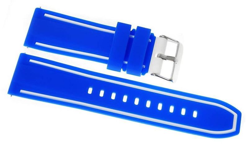 Pasek silikonowy NIEBIESKO-BIAŁY U14-22-10 zdjęcie 4