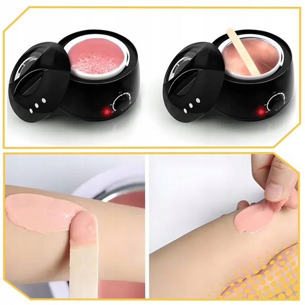 PODGRZEWACZ WOSKU + TWARDY WOSK 400g+100 PATYCZKÓW ZESTAW DO DEPILACJI zdjęcie 9