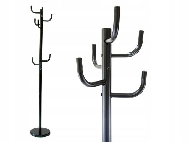 Wieszak stojący Wiktor 175cm czarny zdjęcie 1