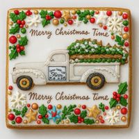 CIASTKO LUKROWANE PICKUP Z CHOINKĄ KWADR NO6 ROZ.L RĘCZNIE ROBIONE