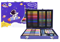 Zestaw Artystyczny W Walizce Z Kosmonautą Niebieska 128 EL