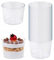POJEMNIKI PUCHARKI DO DESERÓW NA DESER KUBECZKI DUŻE OKRĄGŁE 250ML