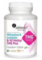 Aliness Witamina B Complex Methyl B-50 TMG 100 kapsułek Układ Nerwowy Serce