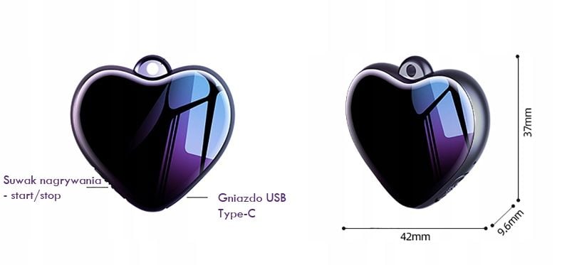 DYKTAFON PODSŁUCH W FORMIE NASZYJNIKA BRELOCZKA HQ zdjęcie 4