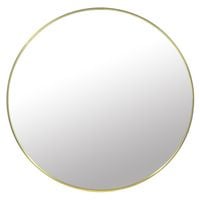Lustro okrągłe 80 cm złota metalowa rama do łazienki salonu