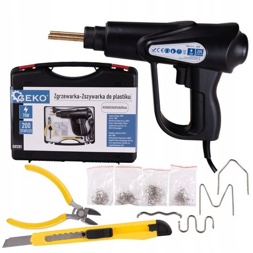 GEKO ZGRZEWARKA-ZSZYWARKA DO PLASTIKU 70W 200 ZSZYWEK WALIZKA +OSP G81281 na Arena.pl