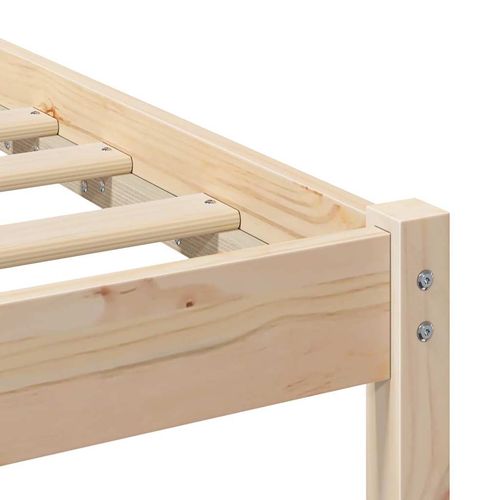 Ramka łóżka Brązowy 135 x 190 cm Lite drewno sosnowe na Arena.pl