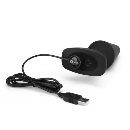 b-vibe rimming plug xl black - zdalnie sterowana zatyczka, rozmiar xl na Arena.pl