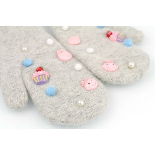 rękawiczki cute rek113 szarość na Arena.pl