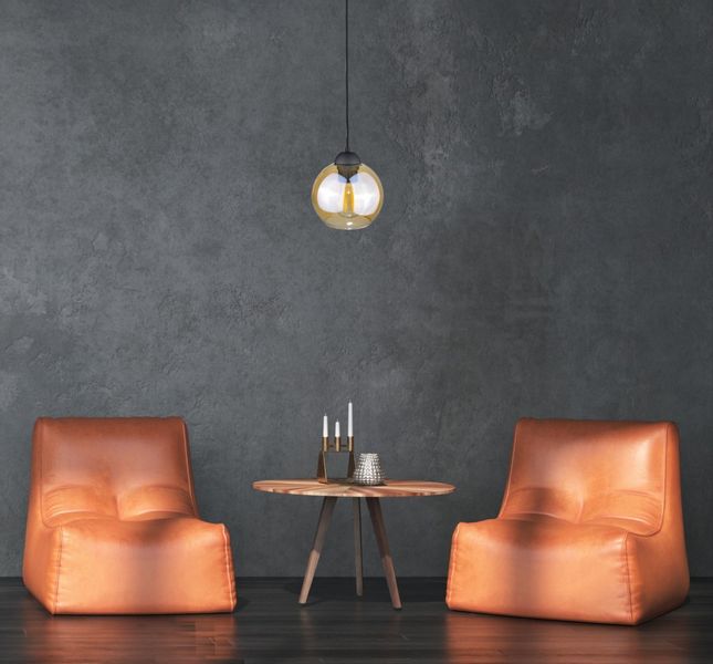 Lampa wisząca 1xE27 AMBRE BLACK zdjęcie 2