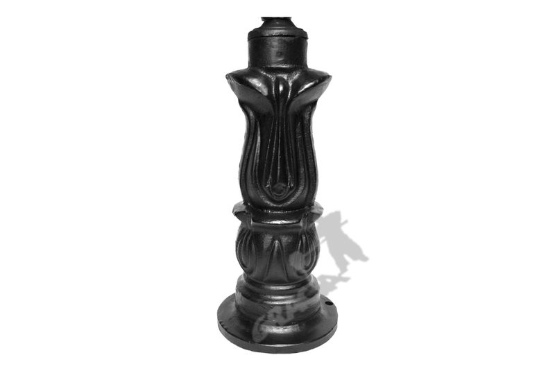 LAMPA A21 Z KULĄ SZKLANĄ ŻELIWNA RETRO DO OGRODU zdjęcie 2