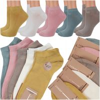 5x Skarpetki Damskie Skarpety Bawełniane Bezuciskowe Stopki Premium 35-38