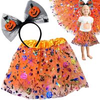 Strój kostium na haloween przebranie dynia opaska kokarda spódnica