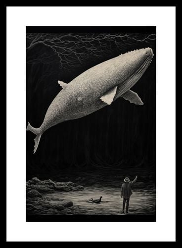 Plakat 20x30cm Biały Wieloryb na Arena.pl