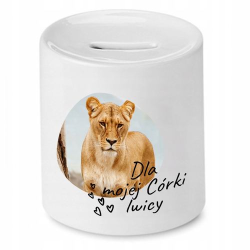Skarbonka Dla Córki Dla Mojej Córki Lwicy Prezent Z Nadrukiem Ze Zdjęciem na Arena.pl