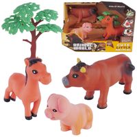 Konik Krówka Świnka drzewko Zwierzęta wiejskie PREZENT Dziewczynki Chłopcy