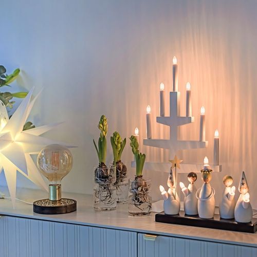 Gwiazda wisząca biała 3D Led ALICE 57 cm na baterie na Arena.pl