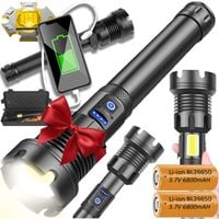 BARDZO MOCNA LATARKA TAKTYCZNA SZPERACZ AKUMULATOROWA LED COB NA