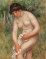 Bather Drying Herself, Pierre-Auguste Renoir - plakat 29,7x42 cm