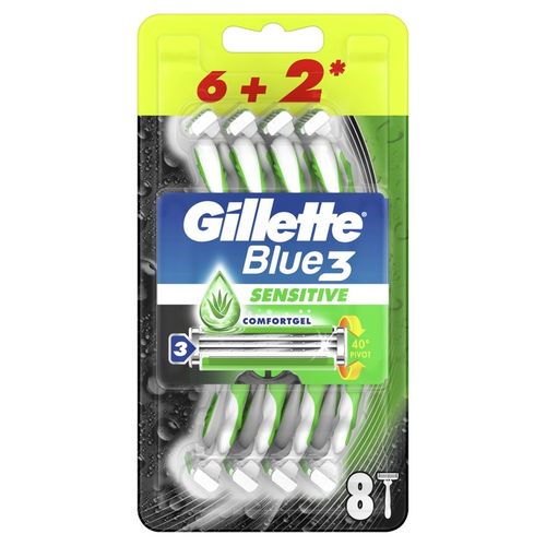 Gillette Blue 3 Plus Sensitive maszynki do golenia 8 sztuk na Arena.pl