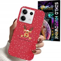 ETUI DO XIAOMI NOTE 13 5G - ŚWIĄTECZNE WZORY RENIFER PLECKI + SZKŁO