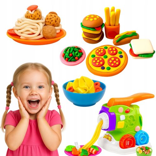 Ciastolina makaron maszynka ciasto masa plastyczna zestaw kreatywny 18w1 na Arena.pl