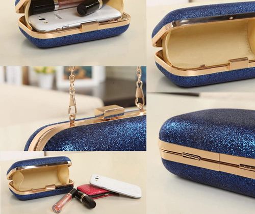 Srebrna torebka wieczorowa wizytowa brokatowa na Arena.pl