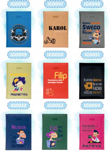 KALENDARZ A5 2026 DZIENNY planer Z NADRUKIEM prezent dla taty z imieniem na Arena.pl