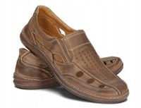 SANDAŁ PÓŁBUT MOKASYN SKÓRA POLSKIE 185 BRĄZ 42