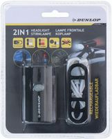 Dunlop Lamkpa czołowa 2w1 ładowanie USB rowerowa uchwyt na kask