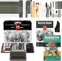 Kalour Zestaw do Szkicowania Rysowania Profesjonalny Szkicownik Ołówki 72