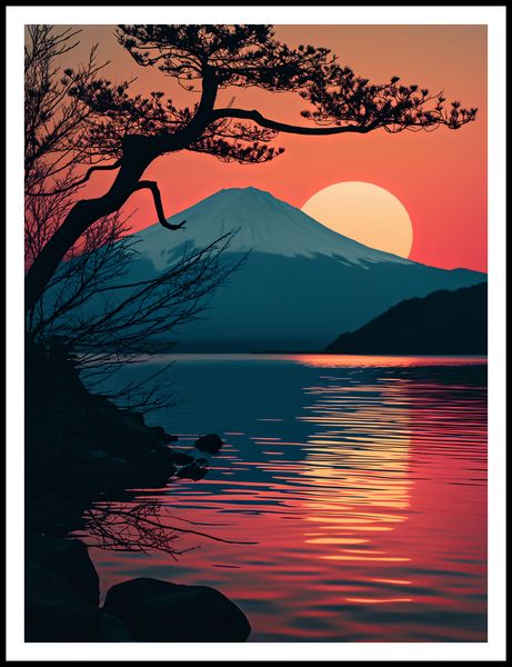 Plakat 75x100cm Góra Wieczorem zdjęcie 3