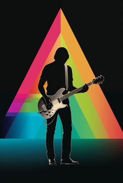 Plakat 67,5x100cm Pryzmat przez Gitarę zdjęcie 1