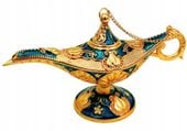 Dekoracyjna Lampa Alladyna Metalowa Granatowo-Złota 12cm - LAB12