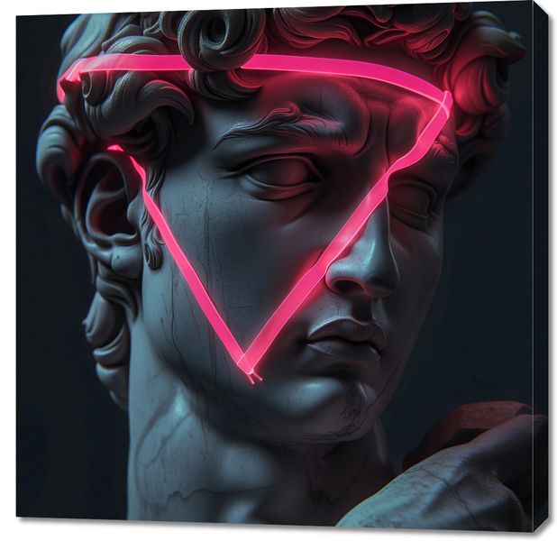 Obraz 90x90cm Neonowy Renesans zdjęcie 1