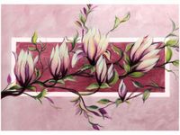 50X70CM SŁODYCZ MAGNOLII PUDROWYM RÓŻU OBRAZ POKOJU DREWNINE