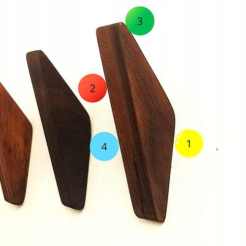 Wieszak Na Ubrania Drewniany Pojedynczy Ścienny Na Korytarz Brązowy Orzech na Arena.pl