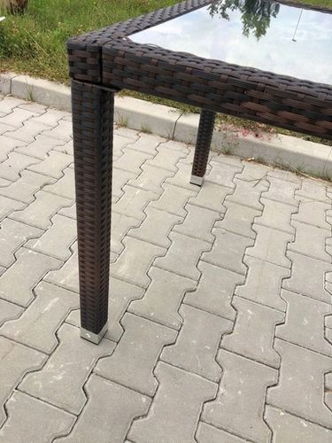 Duży STÓŁ na 8 osób TECHNORATTAN SZKŁO 190cm na Arena.pl