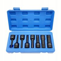 ZESTAW NASADEK UDAROWYCH HEX Silver Tools 1/2" - H5 do H19 - 8 ELEMENTÓW