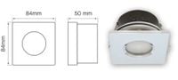 Oprawa LED line® wodoodporna kwadratowa stała, chrom odlew