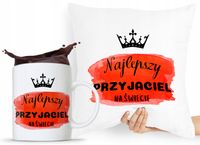 Zestaw Poduszka + Kubek Prezent Dla Przyjaciela Z Nadrukiem Ze Zdjęciem