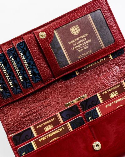 elegancki portfel damski z wężowym wzorem - peterson na Arena.pl