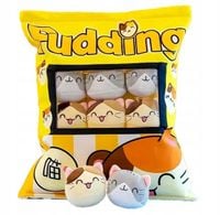 PODUSZKA PUDDING Z MASKOTKAMI DO RZUCANIAM KOT PRZYTULANKA PLUSZ ŻÓŁTA