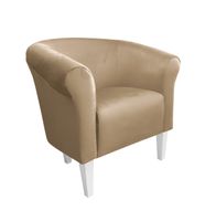 Fotel Milo nogi 20cm białe jasny brąz MG06