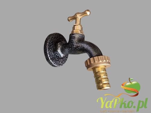 Zawór czerpalny YaPko Antyczne srebro 1/2 "z rozetą na Arena.pl