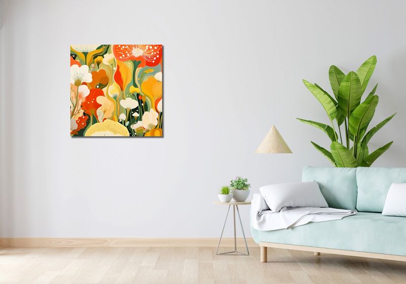 Obraz 70x70cm Kwiatowy Raj zdjęcie 2